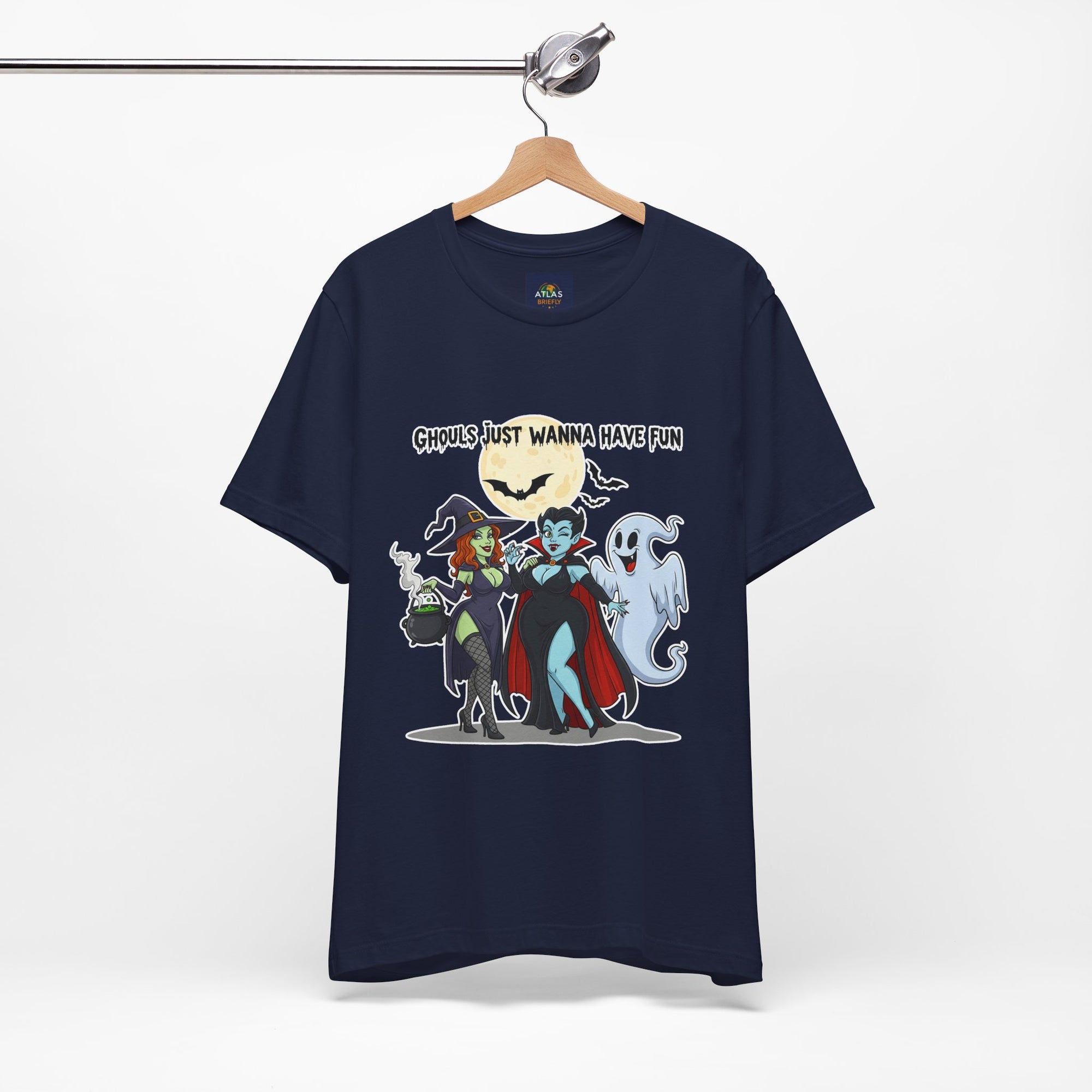 Ghouls Just Wanna Have Fun Halloween T-Shirt - Cute Witch Vampire Ghost Tee | Halloween Character Shirt - Atlas Briefly