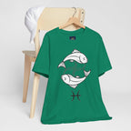 Pisces Zodiac T-shirt - Minimalist Black and White Unisex Tee