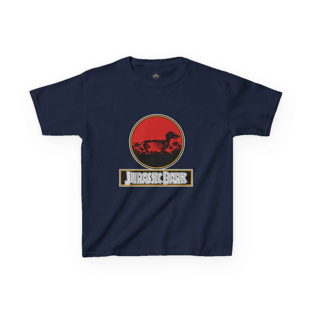Kids Dachshund T-Shirt - Jurassic Bark Wiener Dog Tee - Atlas Briefly