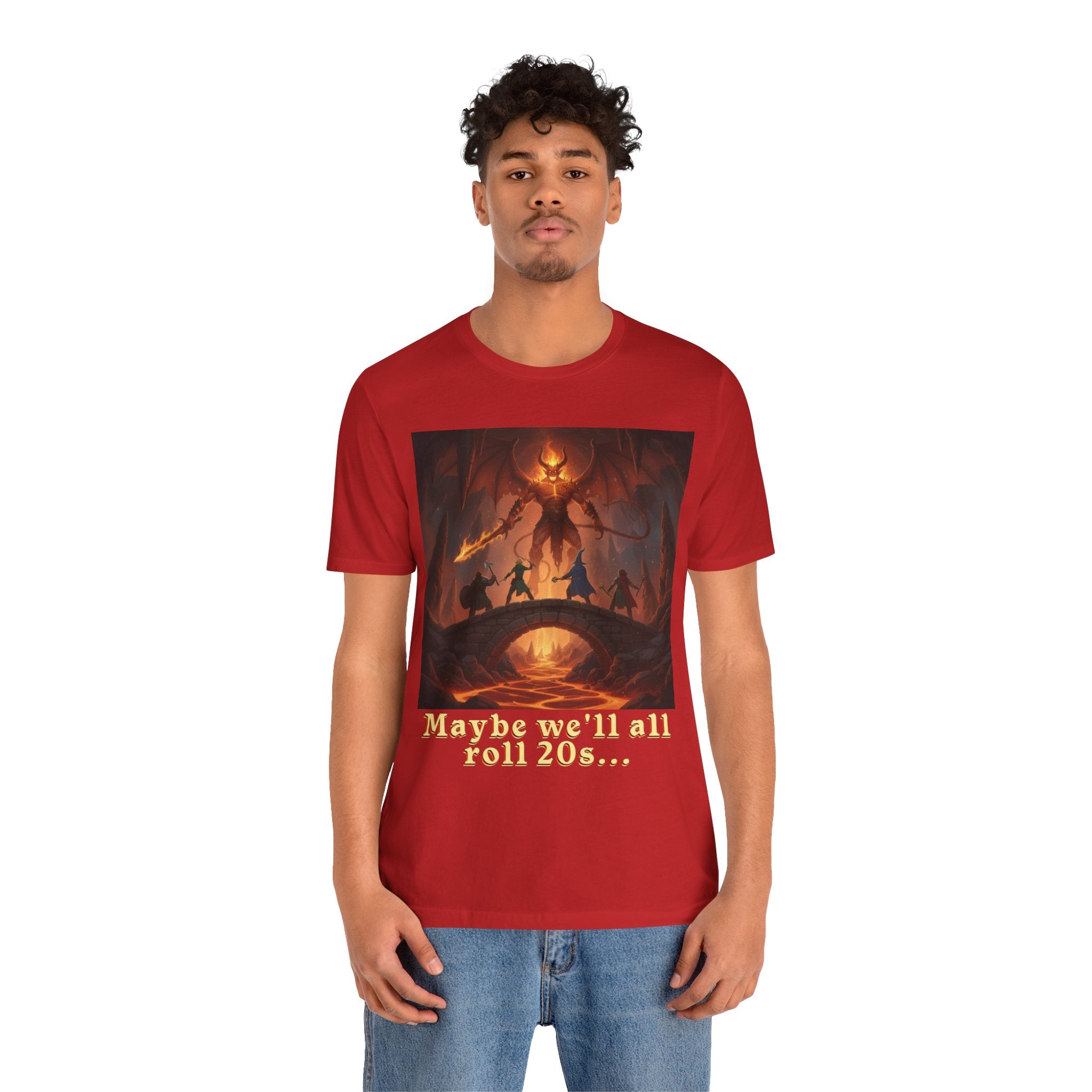 D&D Fantasy T-Shirt - Roll a Natural 20 Dungeon Master RPG Unisex Tee