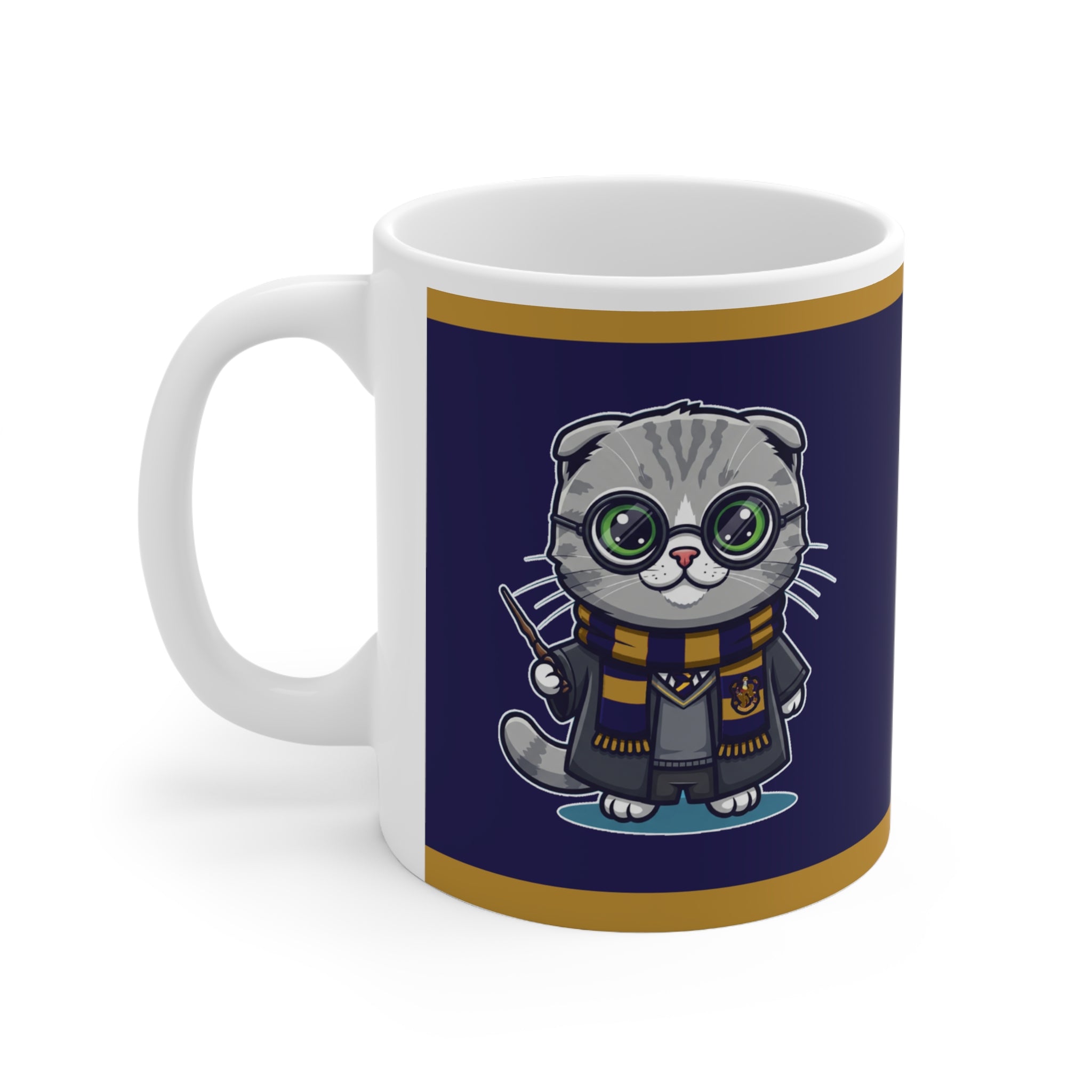 Harry Potter Ravenclaw Cat Mug - Adorable Wizard Kitty Coffee Cup Ideal for Potter Fans