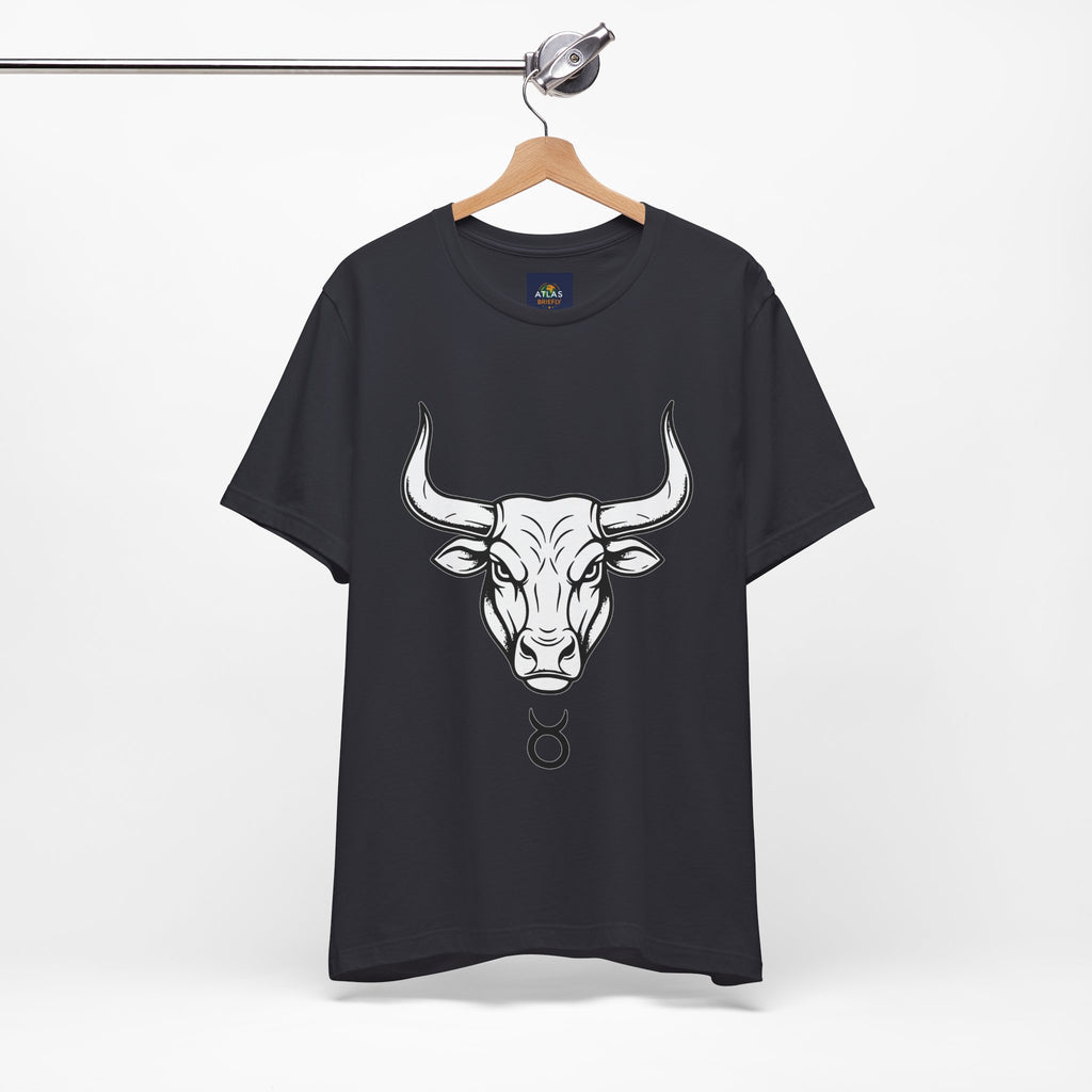 Taurus Zodiac T-Shirt - Minimalist Black and White Unisex T-Shirt
