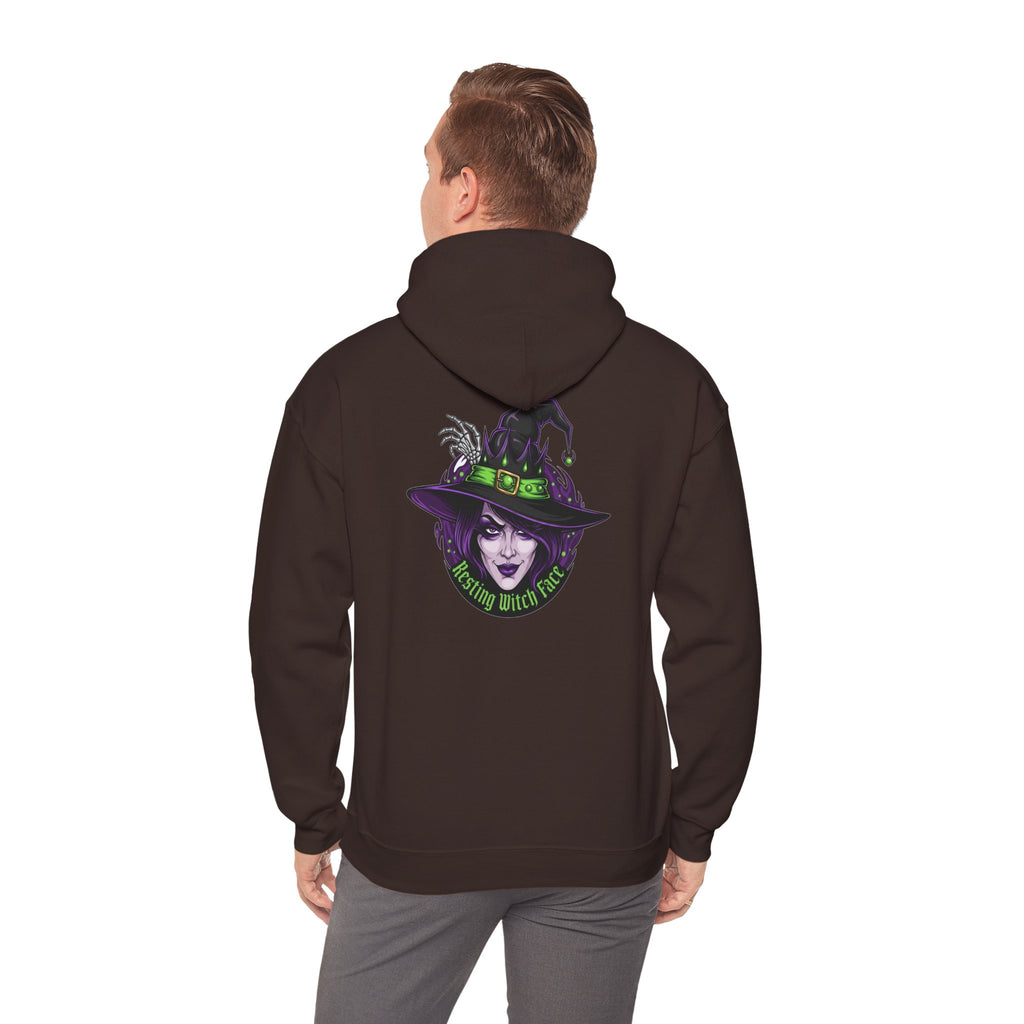 Resting Witch Face Halloween Hoodie – Funny Witch Graphic - Atlas Briefly