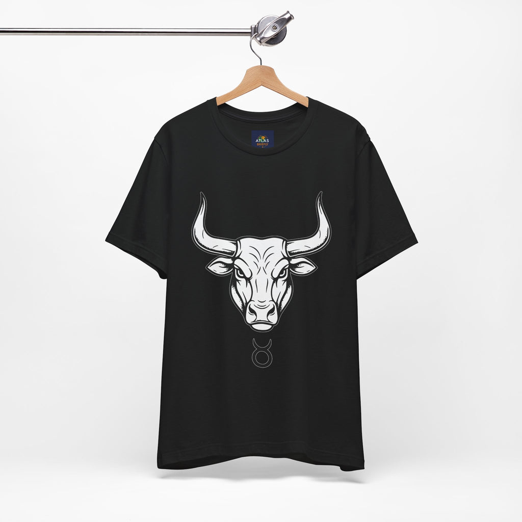 Taurus Zodiac T-Shirt - Minimalist Black and White Unisex T-Shirt