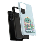 NamasTe-Rex Meditating Dinosaur Phone Case - Funny Yoga T-Rex Mobile Cover | Zen Tech Gift - Atlas Briefly