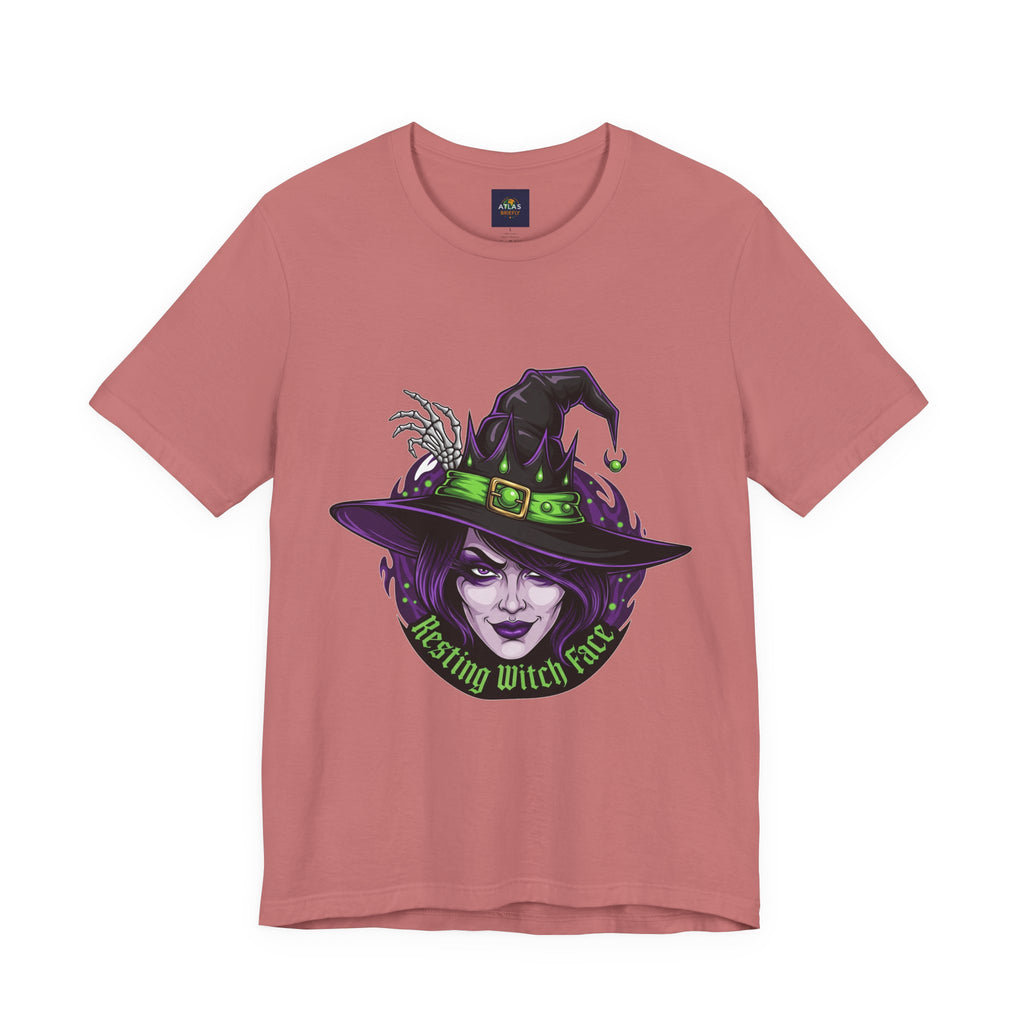 Resting Witch Face Halloween T-Shirt - Funny Witch Tee for Women & Men | Halloween Graphic Shirt - Atlas Briefly