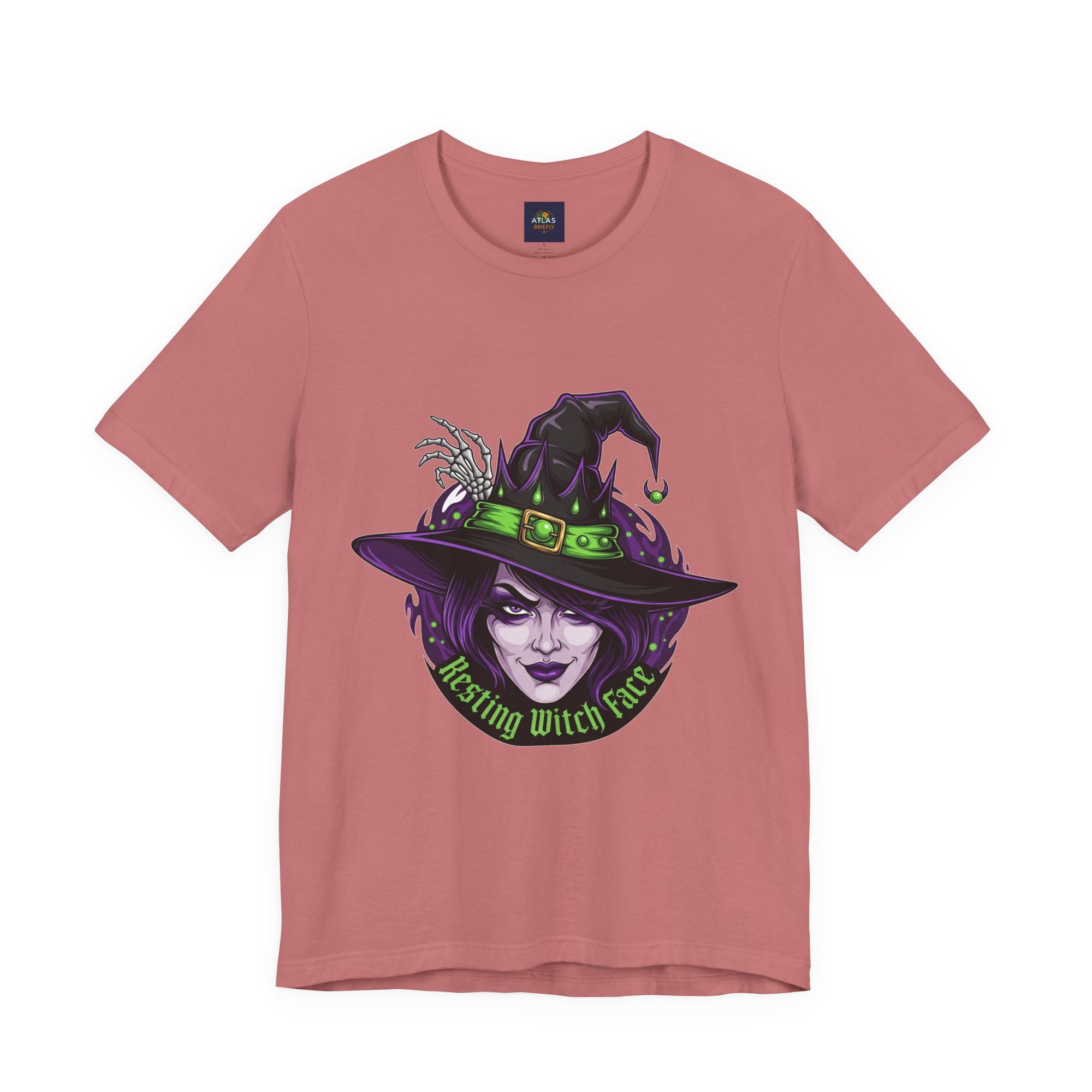 Resting Witch Face Halloween T-Shirt - Funny Witch Tee for Women & Men | Halloween Graphic Shirt - Atlas Briefly