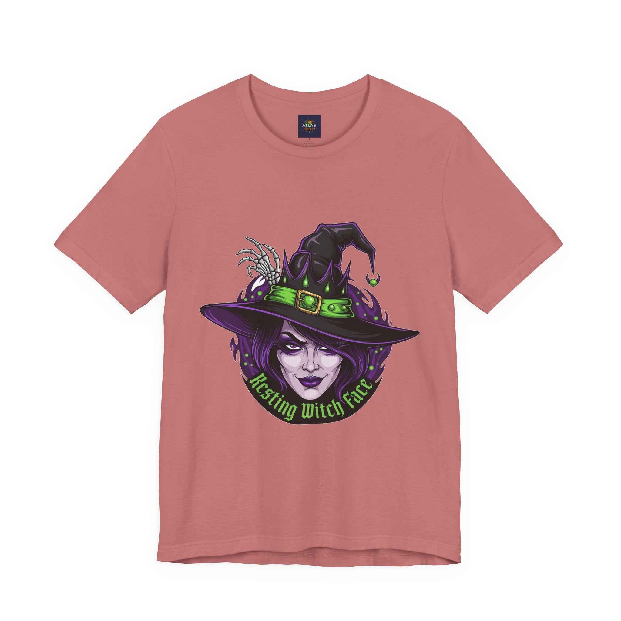Resting Witch Face T-Shirt - Funny Halloween Witch Tee - Atlas Briefly