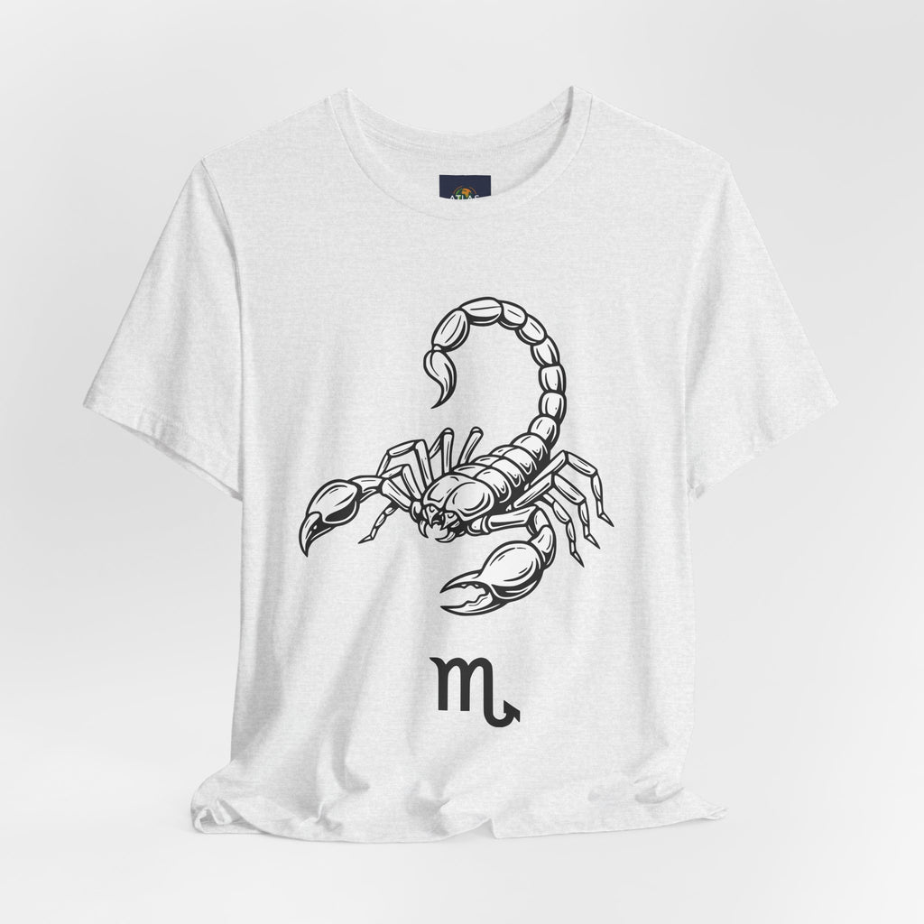 Scorpio Zodiac Tee - Unisex Minimalist Black and White Design