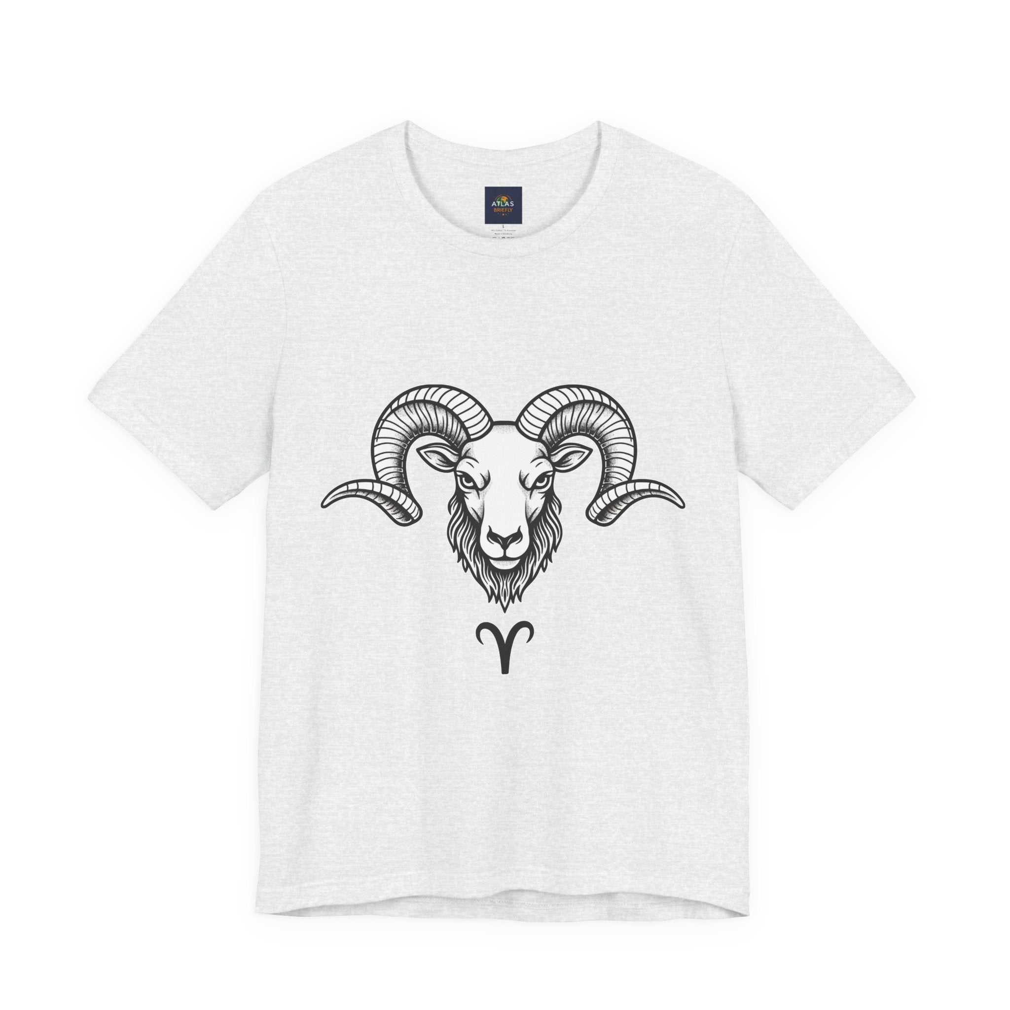 Aries Horoscope Tee - Unisex Black and White Minimal Design