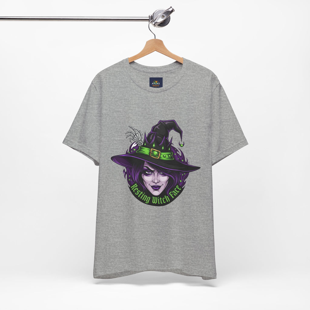 Resting Witch Face Halloween T-Shirt - Funny Witch Tee for Women & Men | Halloween Graphic Shirt - Atlas Briefly