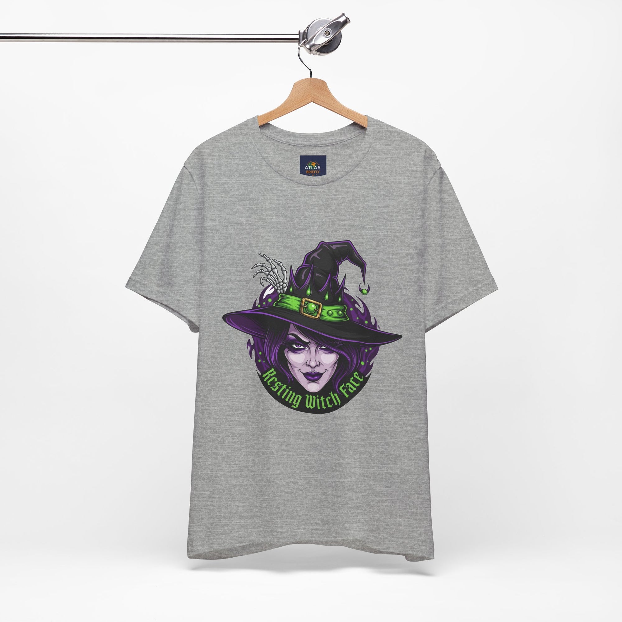 Resting Witch Face Halloween T-Shirt - Funny Witch Tee for Women & Men | Halloween Graphic Shirt - Atlas Briefly