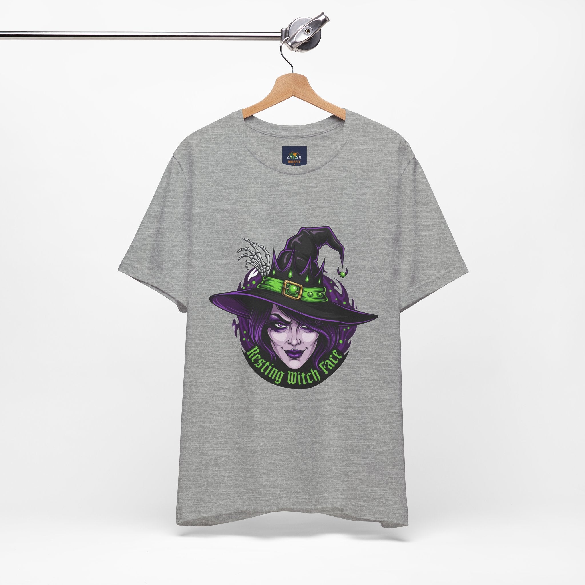 Resting Witch Face Halloween T-Shirt - Funny Witch Tee for Women & Men | Halloween Graphic Shirt - Atlas Briefly