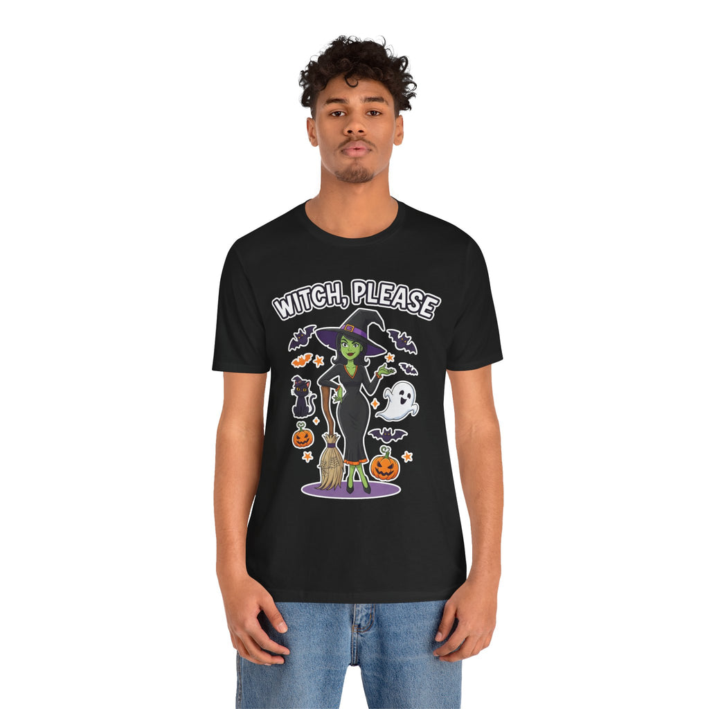 Witch Please Halloween T-Shirt - Sassy Witch Tee with Pumpkin Design | Funny Halloween Shirt - Atlas Briefly