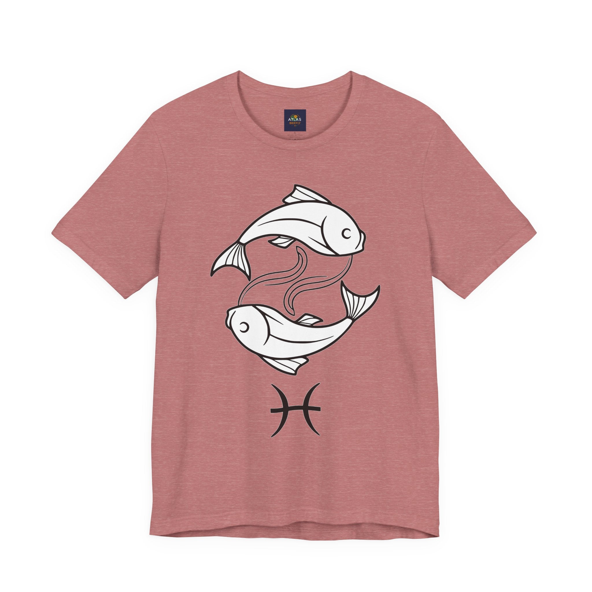 Pisces Zodiac T-shirt - Minimalist Black and White Unisex Tee
