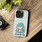 NamasTe-Rex Meditating Dinosaur Phone Case - Funny Yoga T-Rex Mobile Cover | Zen Tech Gift - Atlas Briefly