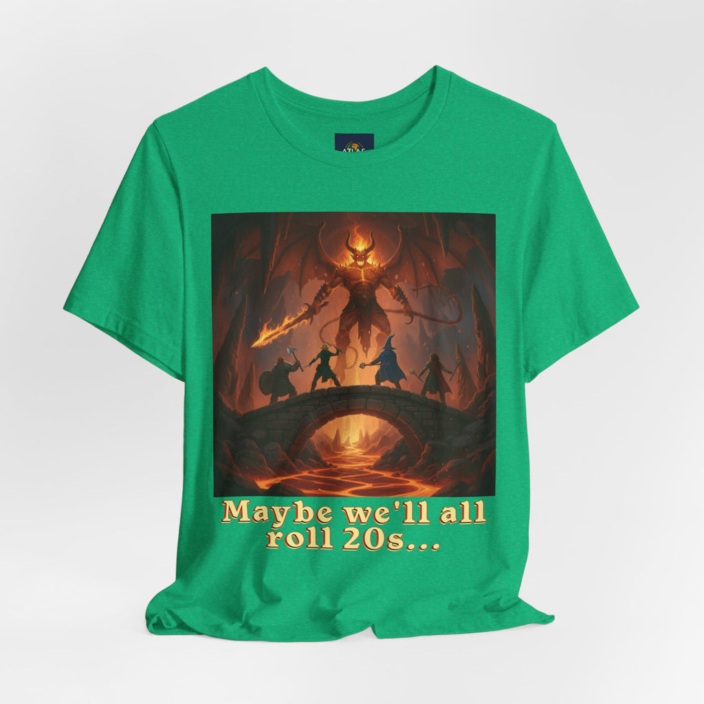 D&D Fantasy T-Shirt - Roll a Natural 20 Dungeon Master RPG Unisex Tee
