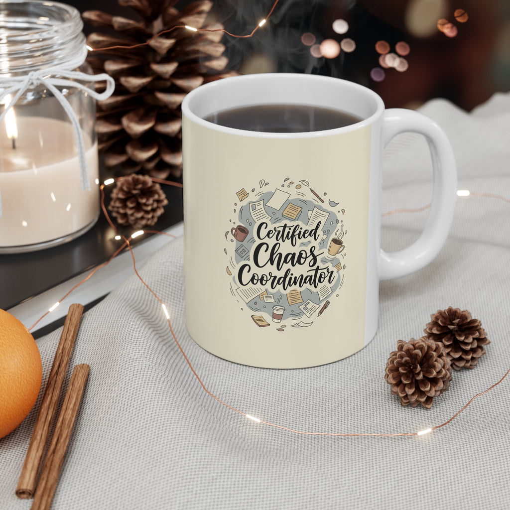 Certified Chaos Coordinator Mug - Funny Mom Teacher Coffee Cup | Organized Chaos Gift EU Version - Atlas Briefly