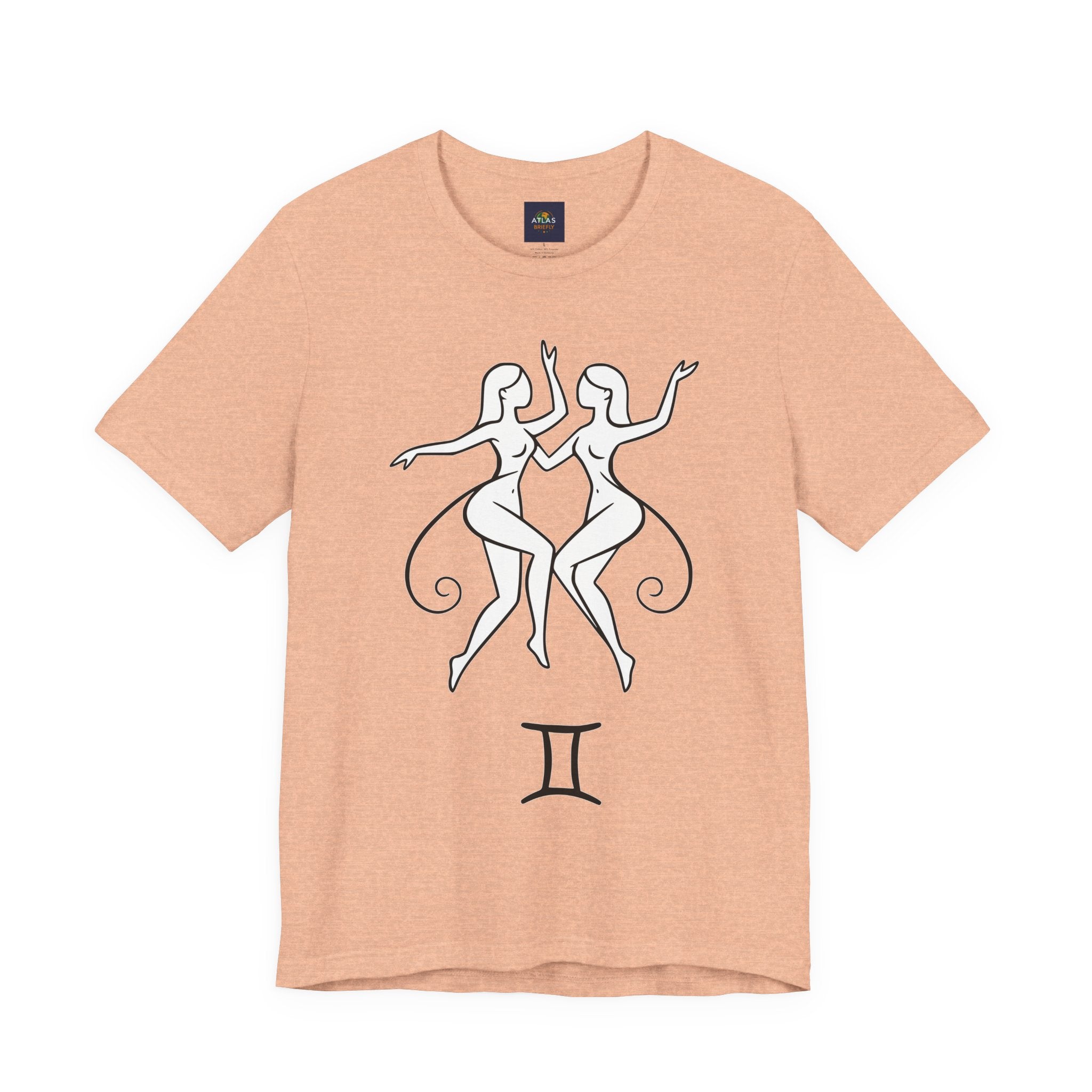 Gemini Zodiac Tee - Minimalistic Black and White Unisex Design