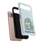 NamasTe-Rex Meditating Dinosaur Phone Case - Funny Yoga T-Rex Mobile Cover | Zen Tech Gift - Atlas Briefly