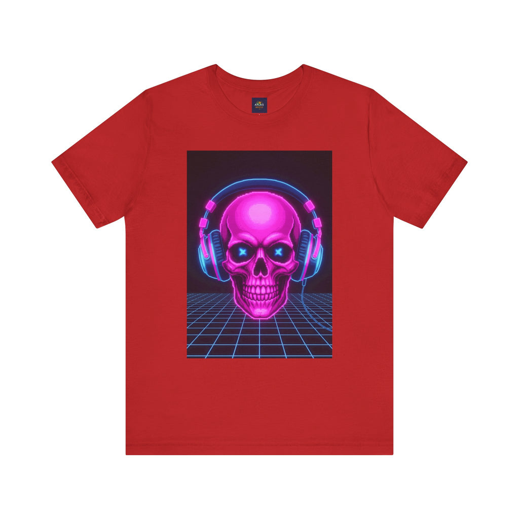 Neon Skull Synthwave Tee - Atlas Briefly