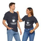 Powered by Caffeine and Sheer Will T-Shirt - Funny Coffee Lover Tee | Minimalist Humor Gift - Atlas Briefly