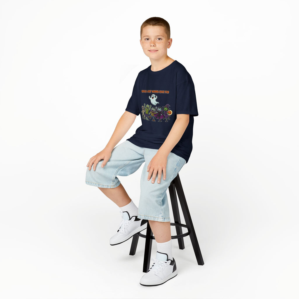 Ghouls Just Wanna Have Fun Kids Halloween T-Shirt | Funny Ghost Mummy Zombie Vampire Witch Shirt for Boys & Girls Trick or Treat Tee - Atlas Briefly