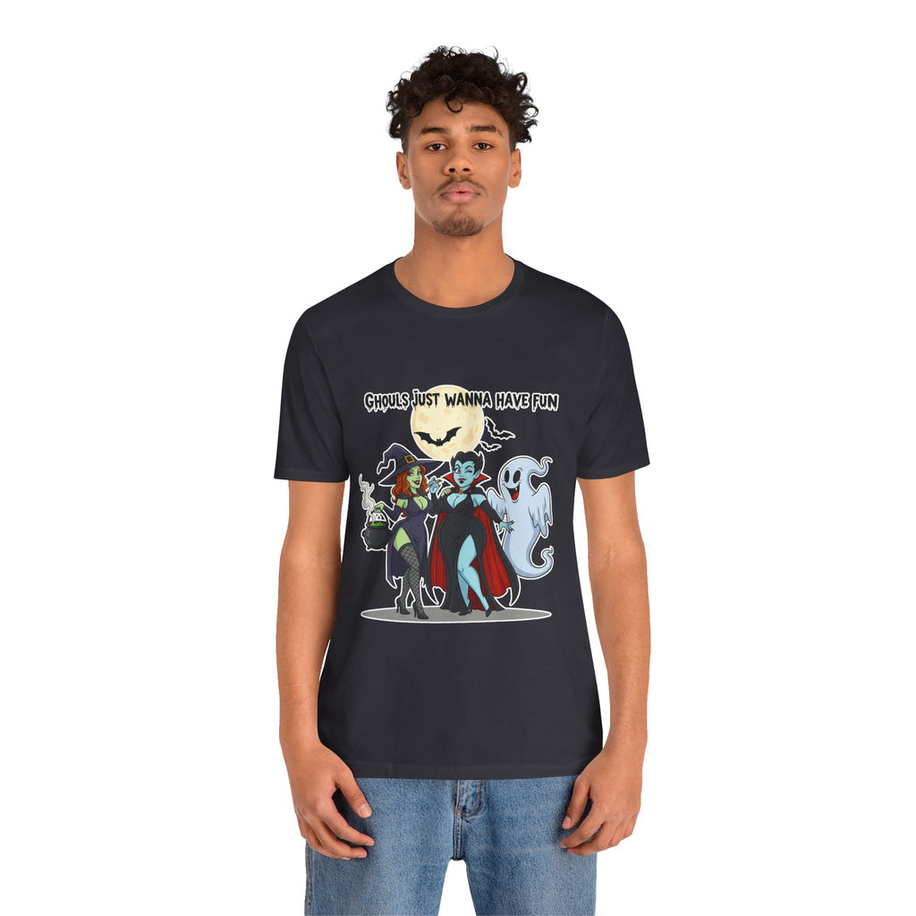 Ghouls Just Wanna Have Fun Halloween T-Shirt - Cute Witch Vampire Ghost Tee | Halloween Character Shirt - Atlas Briefly