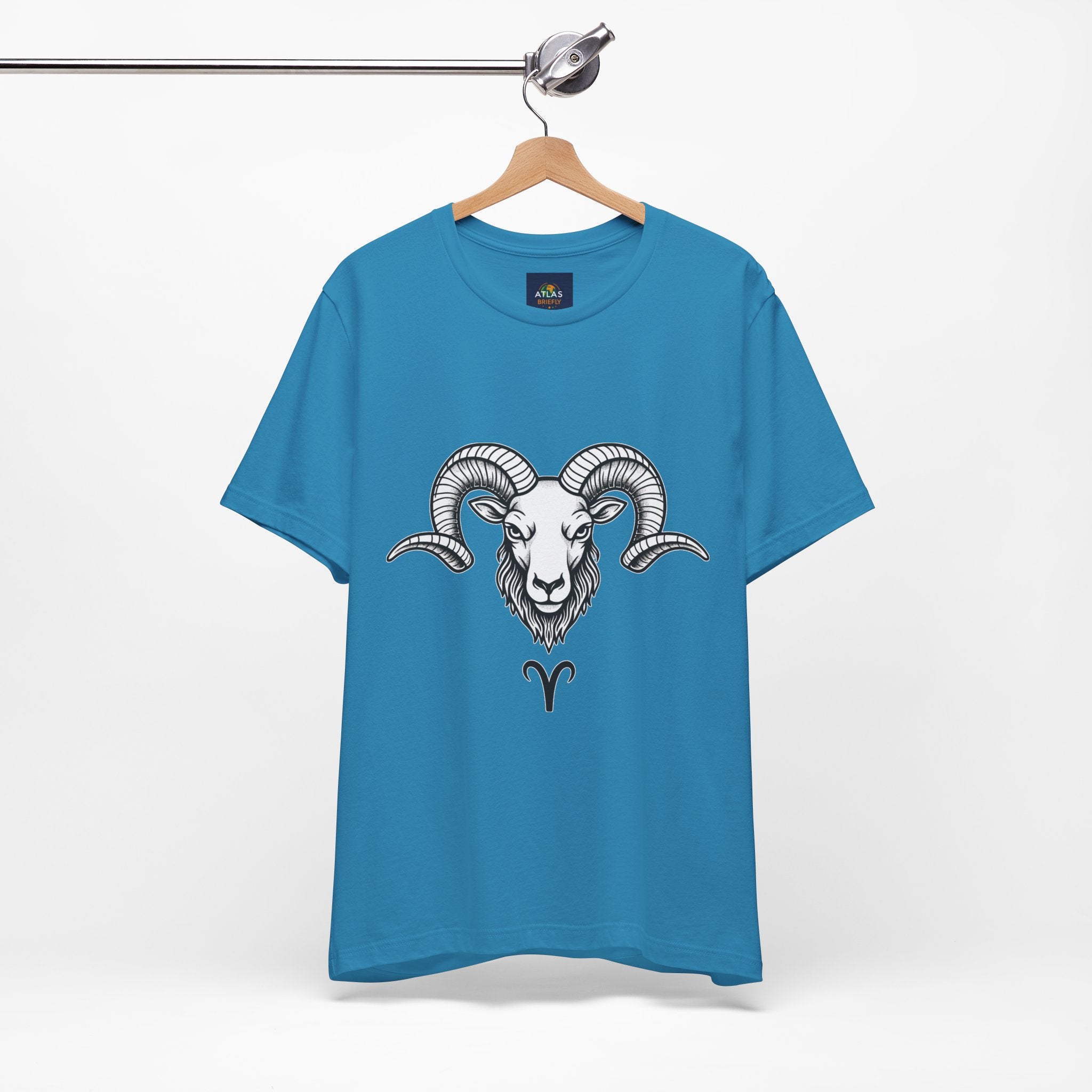 Aries Horoscope Tee - Unisex Black and White Minimal Design