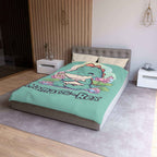 NamasTe-Rex Duvet Cover - Yoga Dinosaur Bedding for a Playful Bedroom - Atlas Briefly