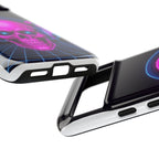 Neon Skull Synthwave Phone Case - Retro 80s Cyberpunk Mobile Cover | Vaporwave Tech Gift - Atlas Briefly