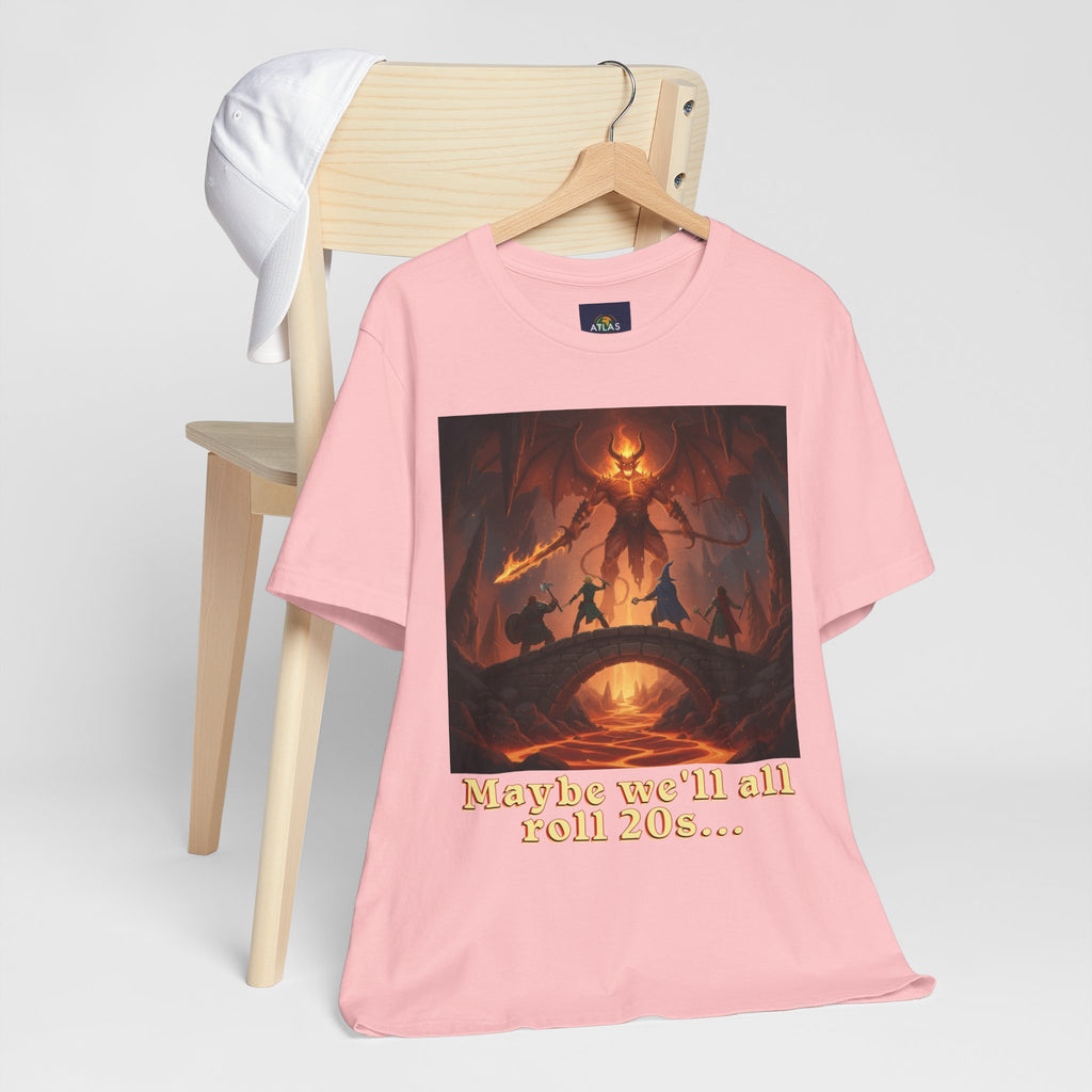 D&D Fantasy T-Shirt - Roll a Natural 20 Dungeon Master RPG Unisex Tee