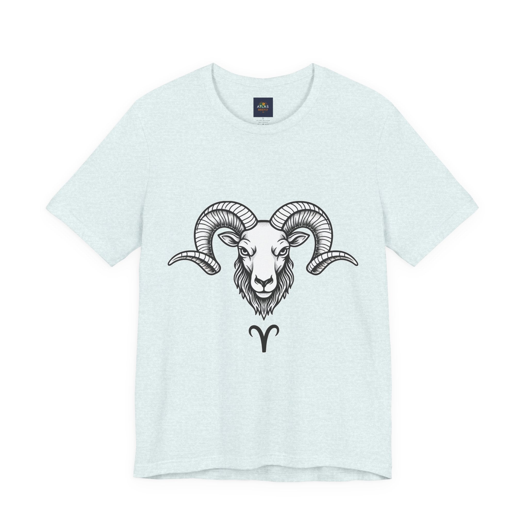 Aries Horoscope Tee - Unisex Black and White Minimal Design