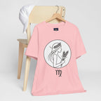 Virgo Zodiac Tee - Minimalist Black and White Unisex T-Shirt
