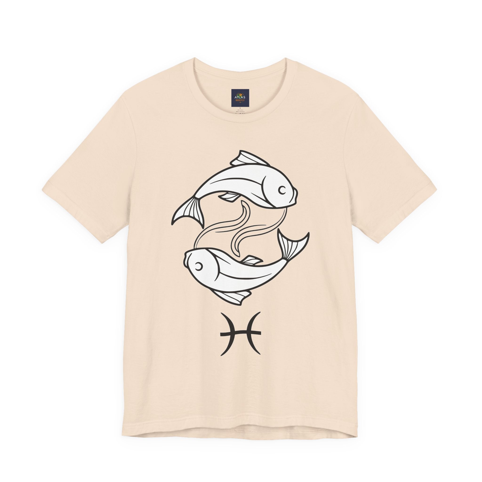 Pisces Zodiac T-shirt - Minimalist Black and White Unisex Tee
