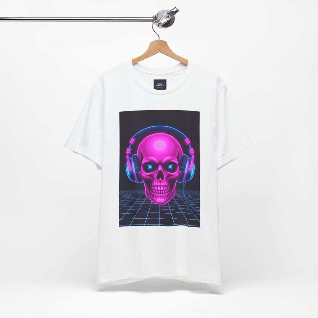 Neon Skull Synthwave Tee - Atlas Briefly