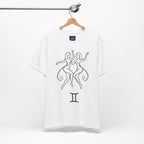Gemini Zodiac Tee - Minimalistic Black and White Unisex Design