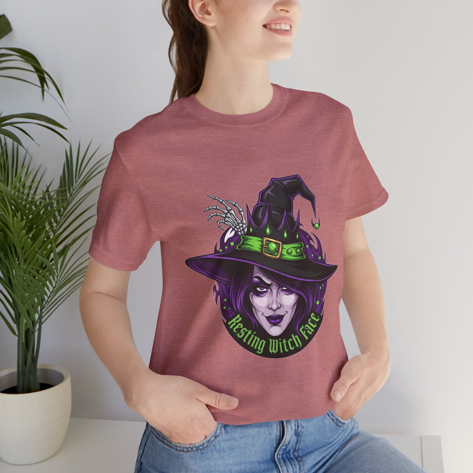 Resting Witch Face Halloween T-Shirt - Funny Witch Tee for Women & Men | Halloween Graphic Shirt - Atlas Briefly