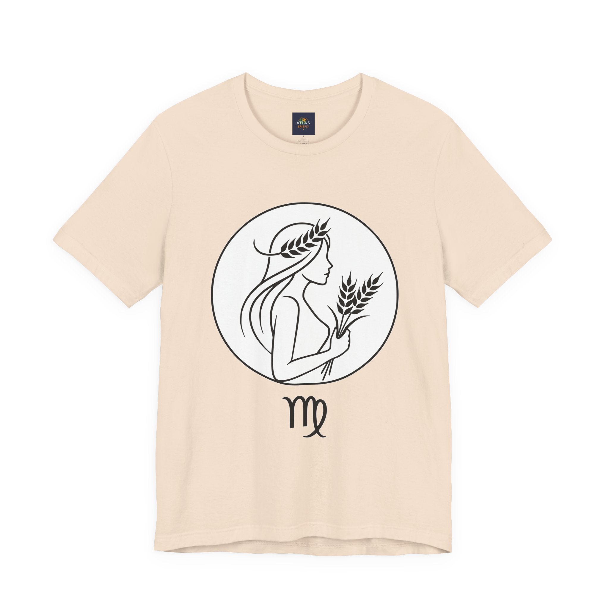Virgo Zodiac Tee - Minimalist Black and White Unisex T-Shirt
