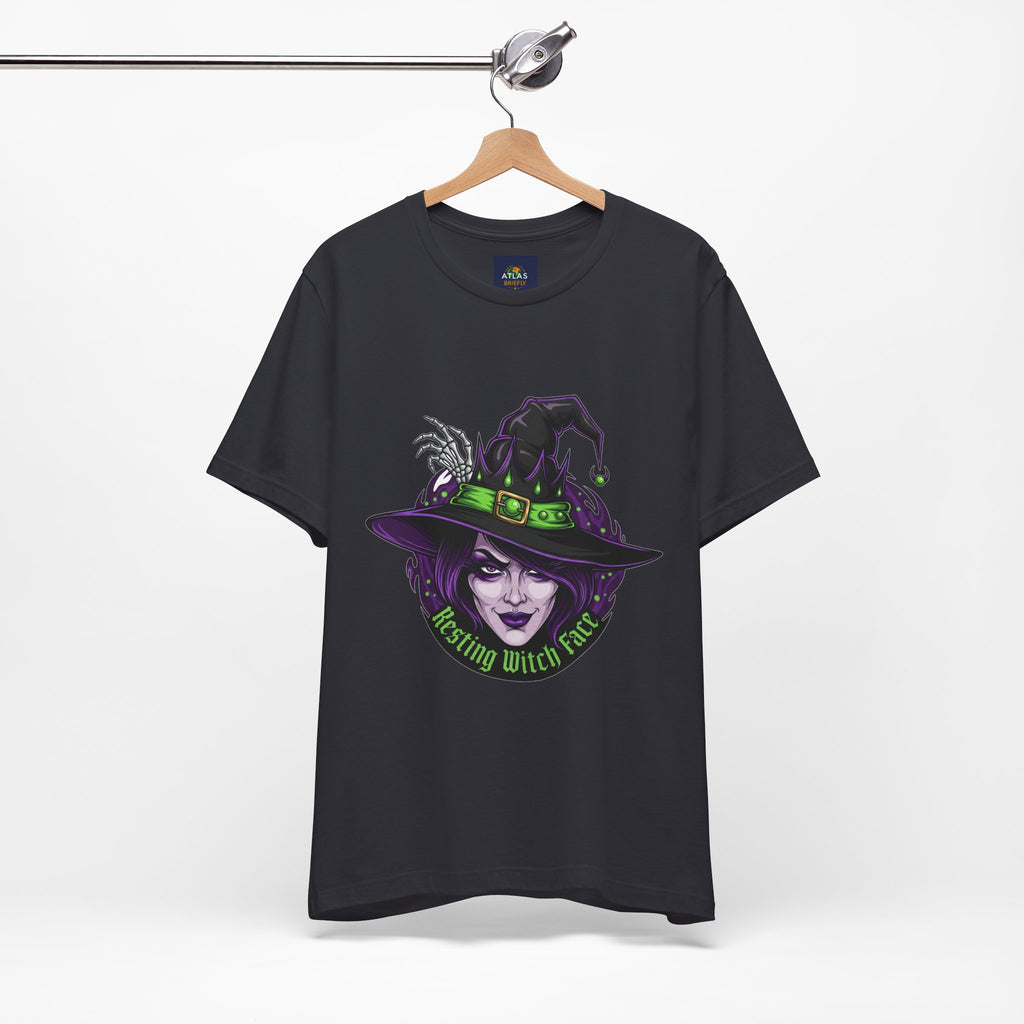 Resting Witch Face Halloween T-Shirt - Funny Witch Tee for Women & Men | Halloween Graphic Shirt - Atlas Briefly