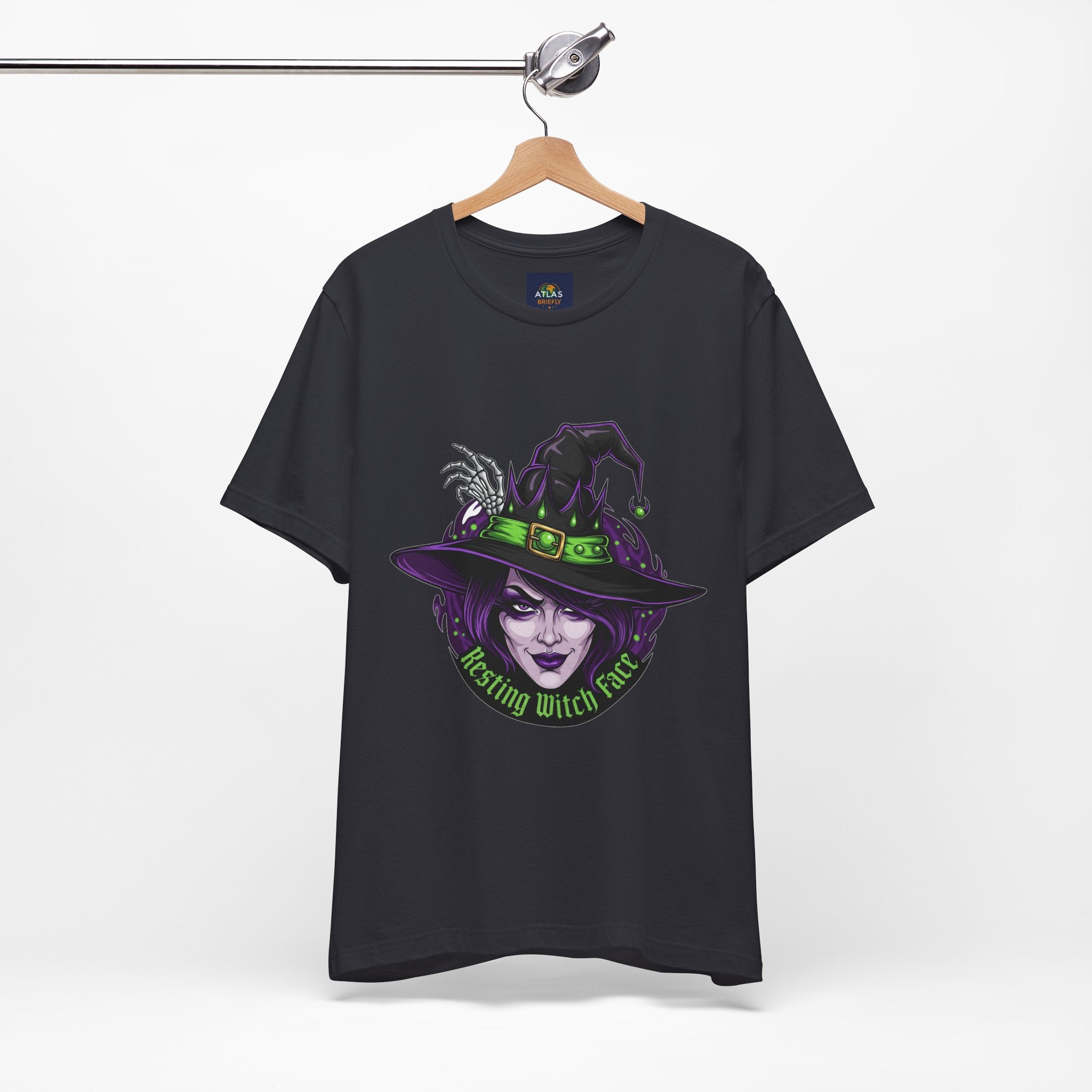 Resting Witch Face Halloween T-Shirt - Funny Witch Tee for Women & Men | Halloween Graphic Shirt - Atlas Briefly