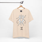 Gemini Zodiac Tee - Minimalistic Black and White Unisex Design