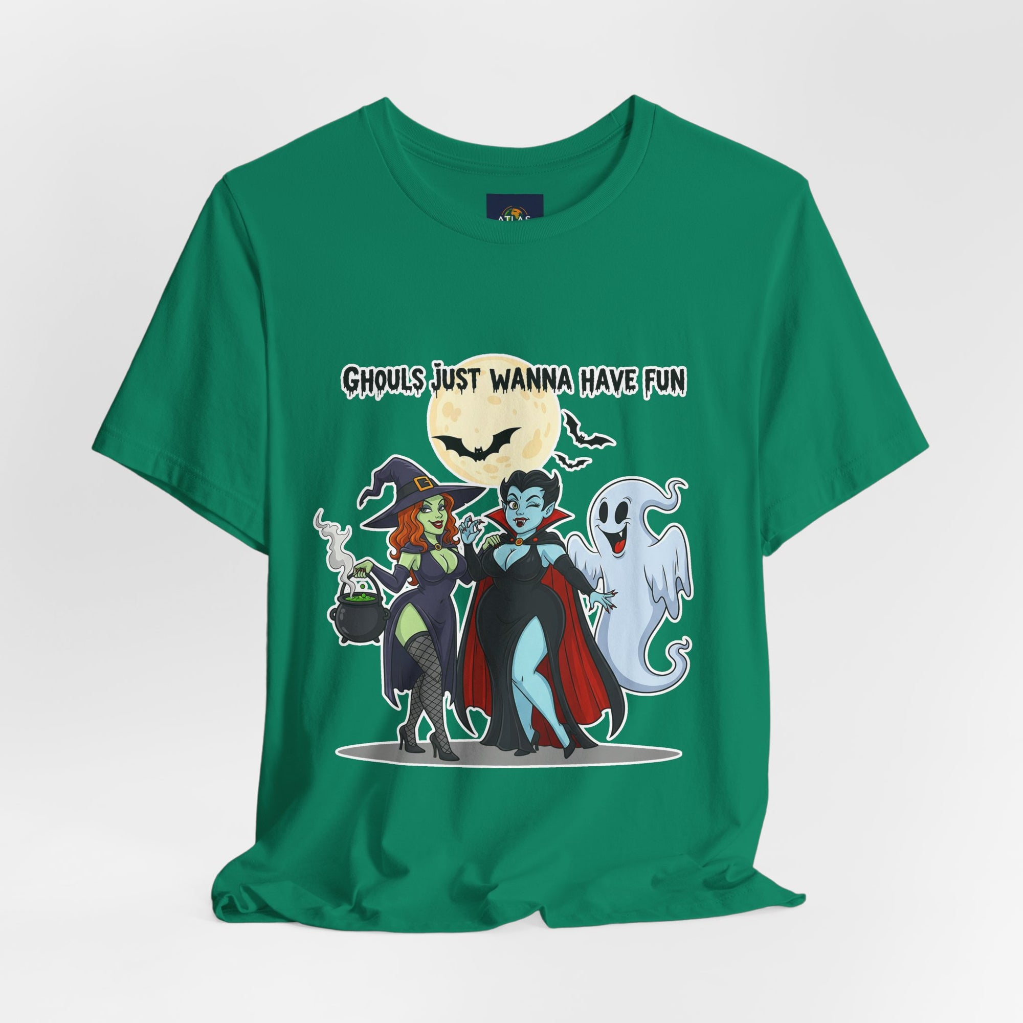 Ghouls Just Wanna Have Fun Halloween T-Shirt - Cute Witch Vampire Ghost Tee | Halloween Character Shirt - Atlas Briefly