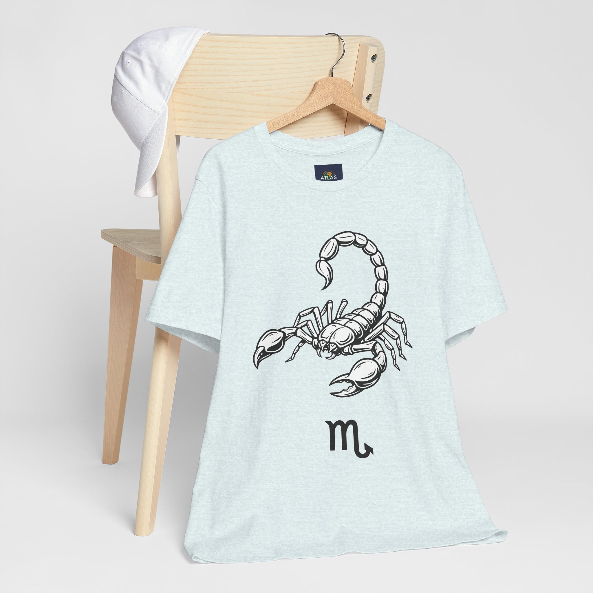 Scorpio Zodiac Tee - Unisex Minimalist Black and White Design