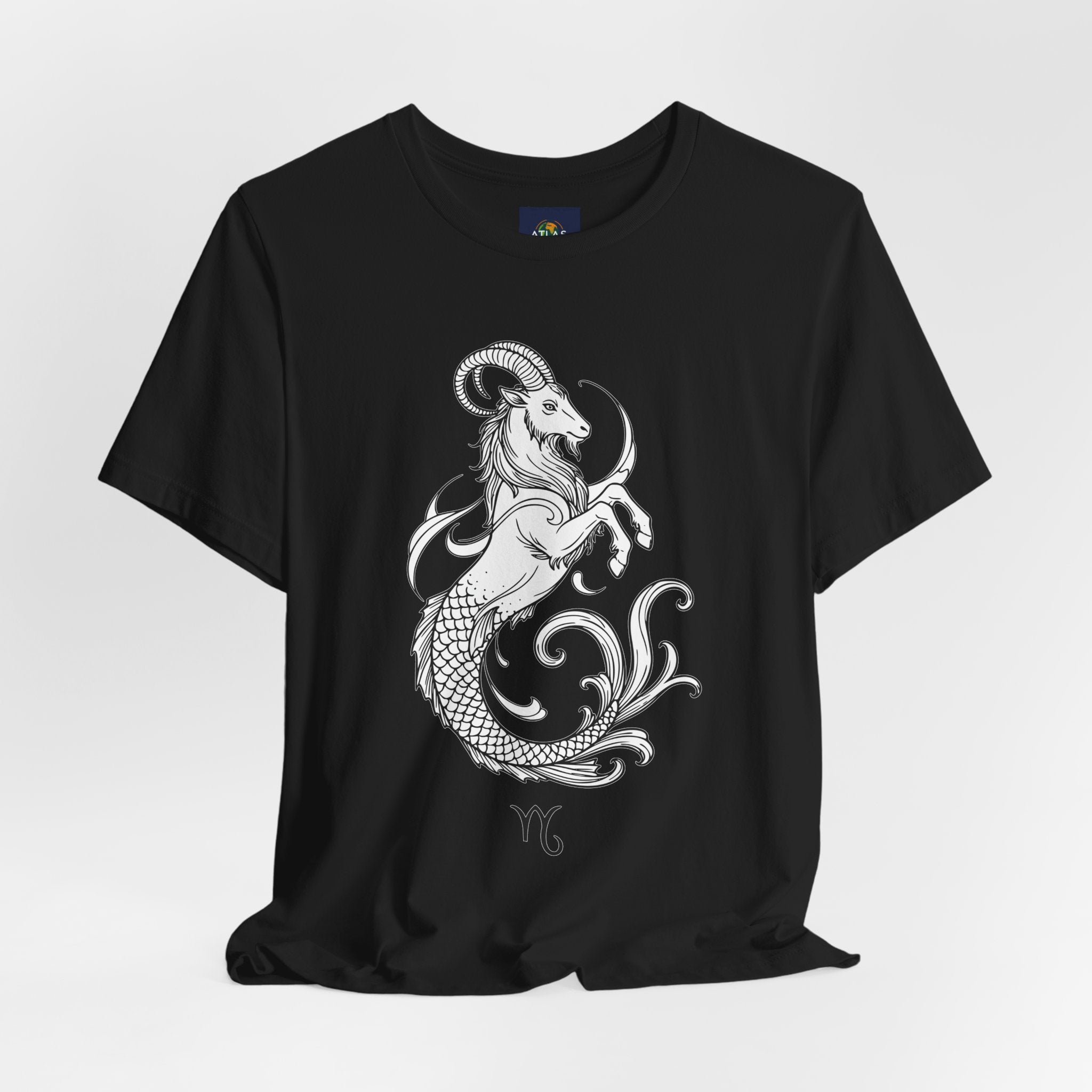 Capricorn Zodiac Tee - Unisex Minimalist Horoscope Shirt in Black and White