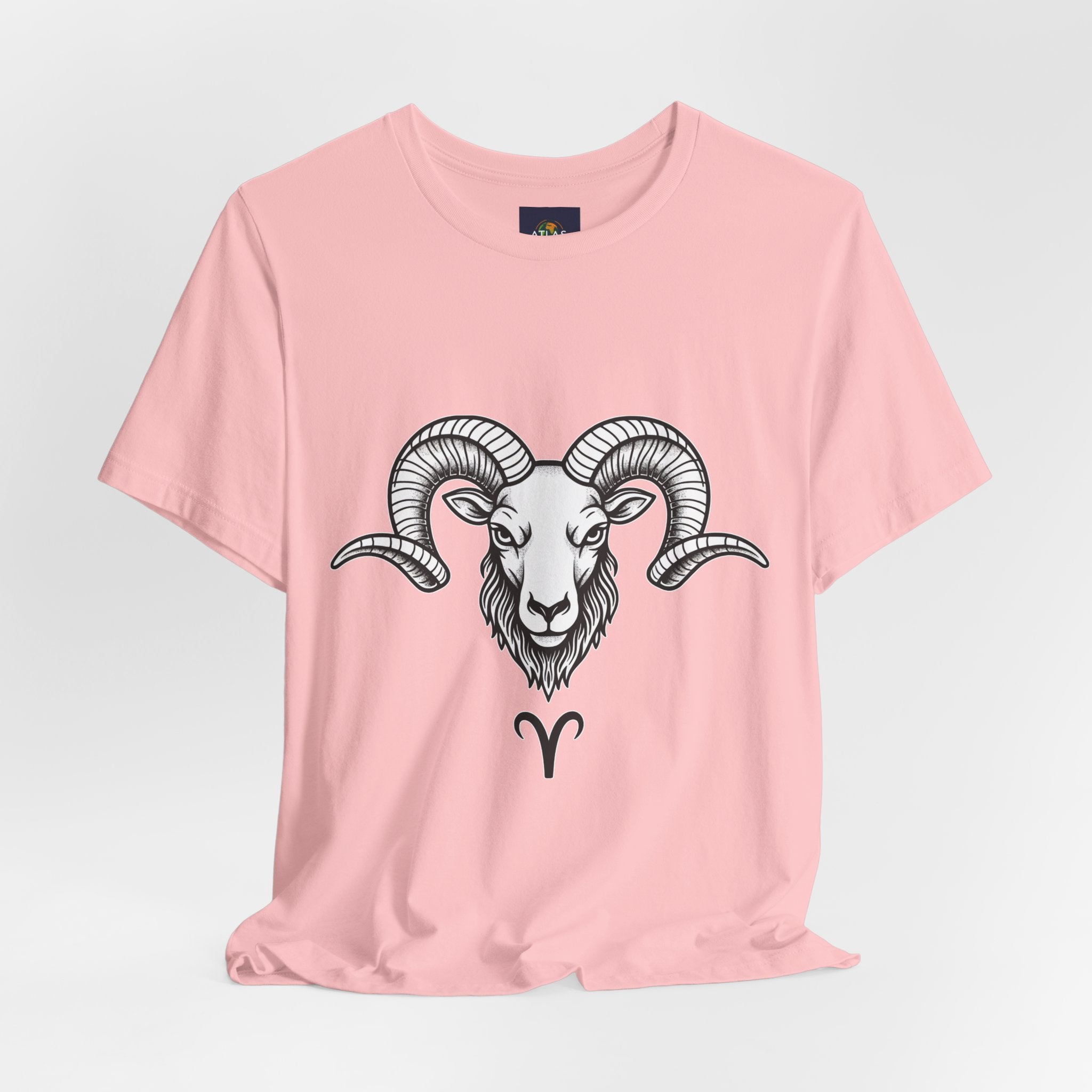 Aries Horoscope Tee - Unisex Black and White Minimal Design