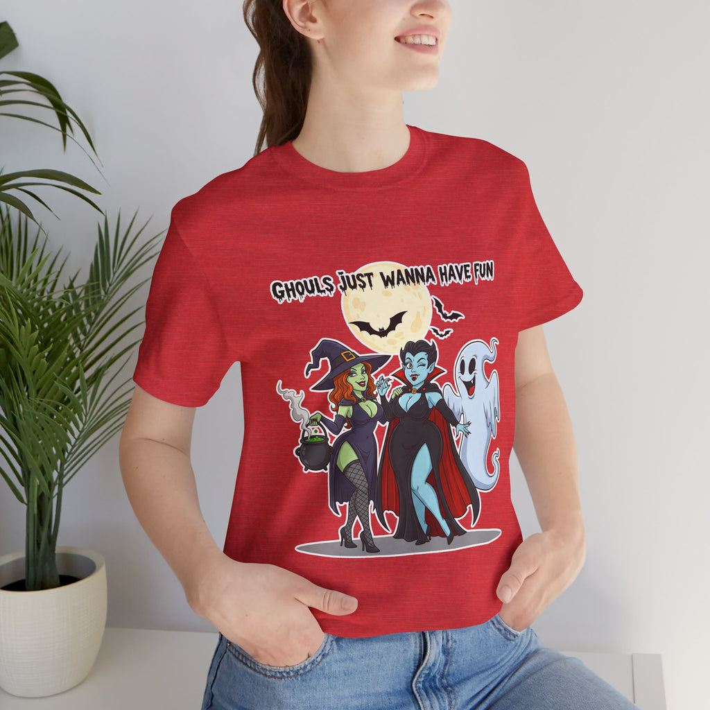 Ghouls Just Wanna Have Fun Halloween T-Shirt - Cute Witch Vampire Ghost Tee | Halloween Character Shirt - Atlas Briefly