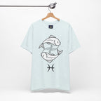 Pisces Zodiac T-shirt - Minimalist Black and White Unisex Tee