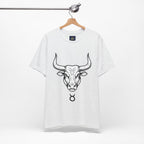 Taurus Zodiac T-Shirt - Minimalist Black and White Unisex T-Shirt