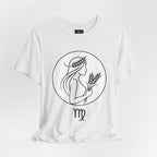Virgo Zodiac Tee - Minimalist Black and White Unisex T-Shirt